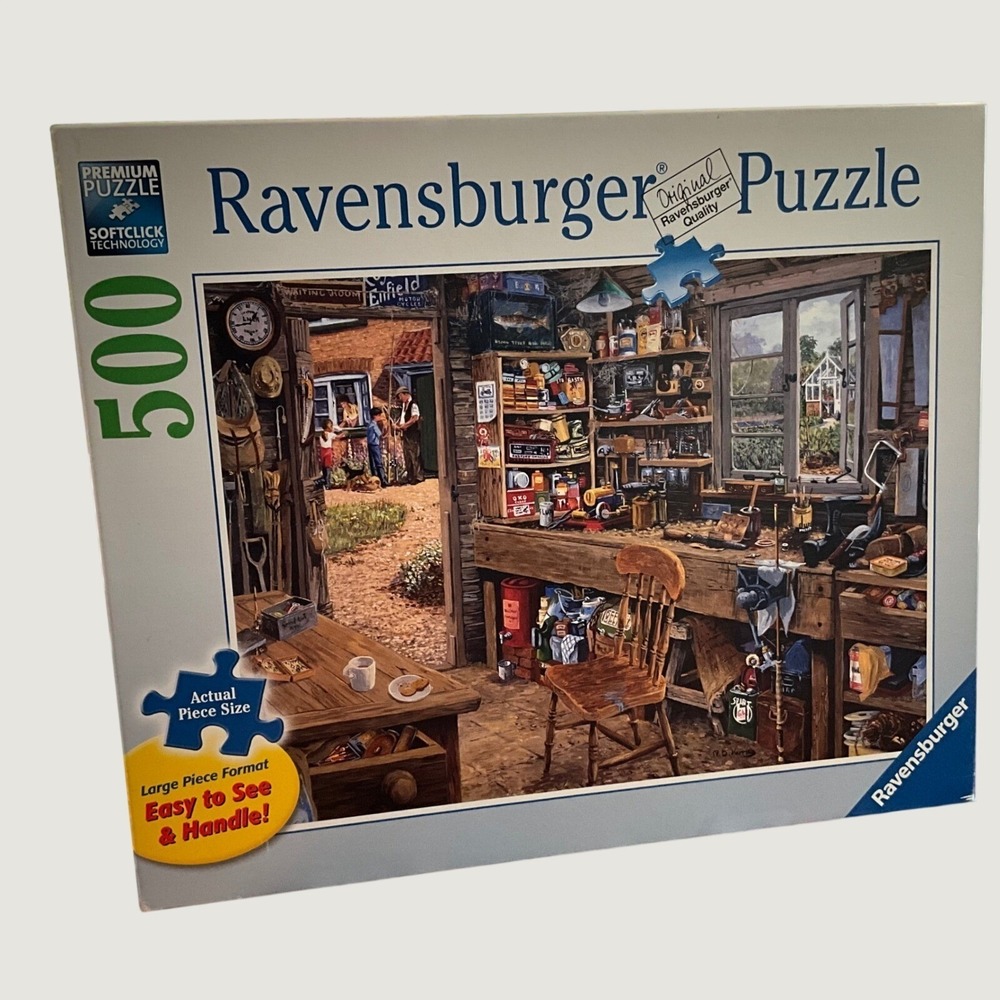 Ravensburger Puzzle "Dad's Shed" 500 Large Pcs - Picture 3 of 5
